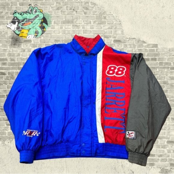 Vintage 90s NASCAR Dale Jarrett FORD Motors Chase Authentics Racing Jacket XL - Picture 5 of 13